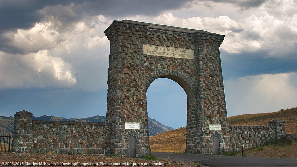 Roosevelt Arch -- Welcome to Yellowstone National Park!